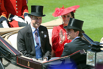 Royal Ascot  Royal Procession: HRH Prince William  Prince of Wales and HRH Catherine  Princess of Wales arriving with Mr. Edoardo Mapelli Mozzi at the racecourse