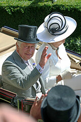 Ascot  Grossbritannien  HM King Charles III arriving at Royal Ascot racecourse