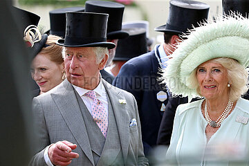 Ascot  Grossbritannien  Koenig Charles III und seine Frau Camilla
