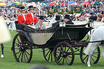Royal Ascot  Royal Procession: HM King Charles III arriving at the racecourse