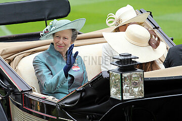 Ascot  Grossbritannien  HRH Princess Anne  The Princess Royal arriving at Royal Ascot racecourse