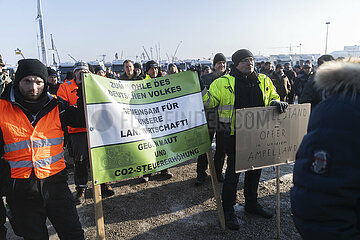 Protest des Verbands der Transport-und Logistikunternehmen in München