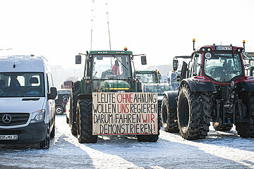 Protest gegen die Ampel: LKW Protest in München