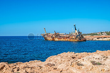 Pegeia  Zypern  2011 gestrandetes Edro III Schiffswrack