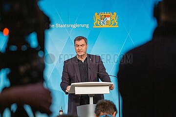 Pressekonferenz der bayerischen Staatsregierung in München