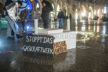Protest gegen das geplante Gaskraftwerk in München
