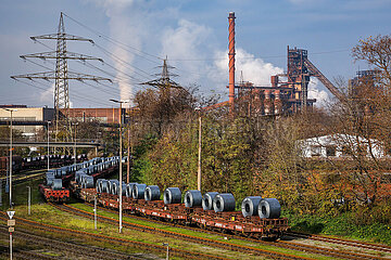 ThyssenKrupp Steel Europe in Duisburg-Marxloh  Hochofen Schwelgern 2  Ruhrgebiet  Nordrhein-Westfalen  Deutschland