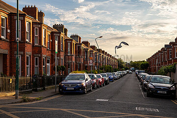 Republik Irland  Dublin - typische  aeltere Arbeitersiedlung