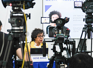 UN Rapporteur Irene Khan press conference in Manila