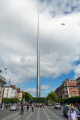 Republik Irland  Dublin - The Spire (Denkmal des Lichts) von 2002  Hoehe 123m  O Connell Street  Stadtzentrum