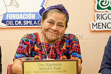 Rigoberta Menchu Tum  Former Nobel Peace Prize Visit Mexico