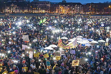 Lichtermeer gegen Rechtsextremismus in München