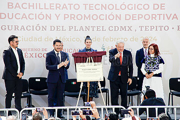 Mexico’s President Lopez Obrador Inaugurates Technological Baccalaureate School