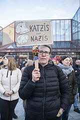 Demonstration gegen die AfD in Unterschleissheim München
