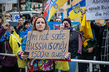 Ukraine Demo während der Münchner Sicherheitskonferenz