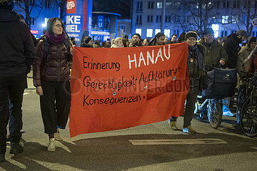 Demonstration zum Gedenktag an das Hanauattentat