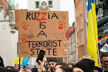 2 Jahre Krieg: Ukraine Demo in München