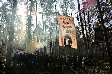 Gegen Erweiterung der Tesla Gigafactory: Aktivisten besetzen Wald in Grünheide
