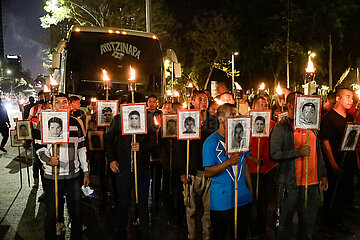 Demonstration For 43 Ayotzinapa Students Disappearance
