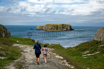 Grossbritannien  Nordirland  Ballycastle  County Antrim - Die unbewohnte Insel Sheep Island (Special Protection Area) an der Atlantikkueste