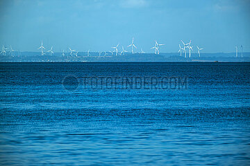Deutschland  Boltenhagen - Windpark in der Luebecker Bucht auf der Seite von Schleswig-Holstein