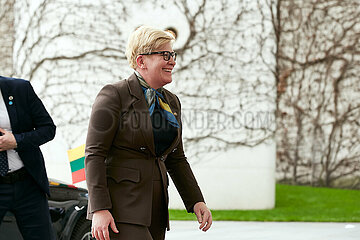 Berlin  Deutschland - Ankunft der Premierministerin der Republik Litauen Ingrida Simonyte im Kanzleramt.