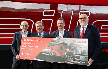 Vorstellung der neuen Railjet Züge in München