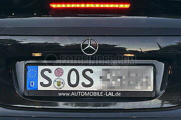 Berlin  Deutschland  Autokennzeichen SOS