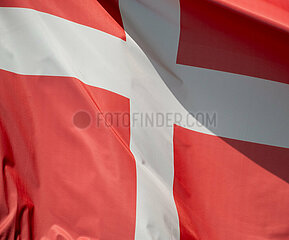 Polen  Lichen Stary - schweizerische Fahne am katholischen Wallfahrtsort Lichen
