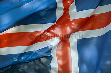 Polen  Lichen Stary - britische Nationalflagge am katholischen Wallfahrtsort Lichen