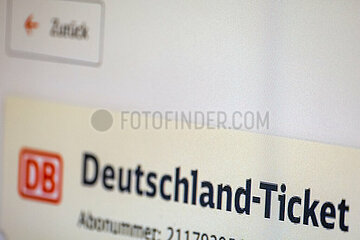 Deutschland  Bremen - Deutschland-Ticket  Monatskarte im Abo gueltig bundesweit fuer Nahverkehr und Regionalverkehr