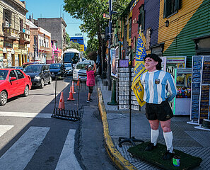 Diego Maradona-Skulptur  La Boca  Buenos Aires  Argentinien