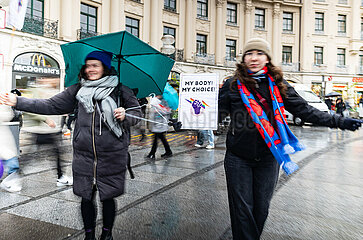 Feministischer für das Recht auf Schwangerschaftsabbruch in München