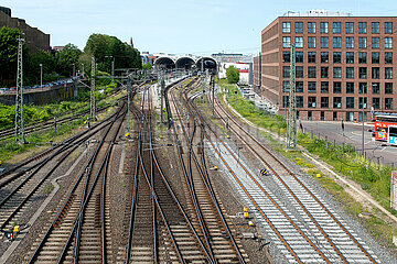Gleisanlage am Hauptbahnhof in Kiel