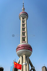 Der Oriental Pearl Tower in Shanghai