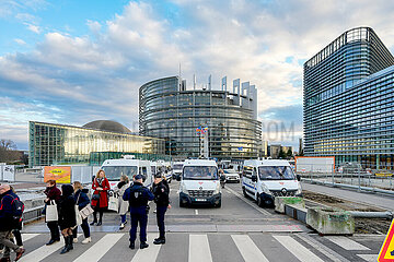 Bauernprotest vor dem EU-Parlament in Strassburg