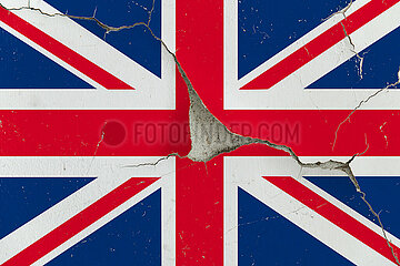 Britische Flagge - Abgeplatzte Farbe