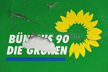 Bündnis 90/Die Grünen - Abgeplatzte Farbe