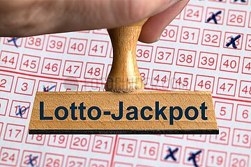 Symbolischer Stempel Lotto-Jackpot