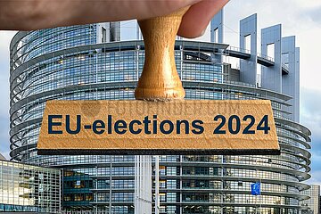 Symbolischer Stempel EU-elections 2024