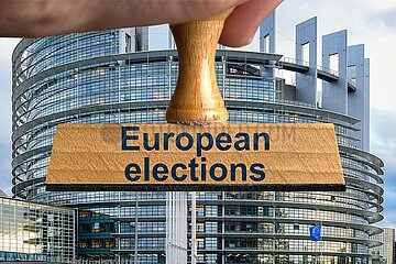 Symbolischer Stempel European elections