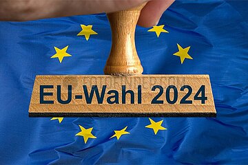 Symbolischer Stempel EU-Wahl 2024