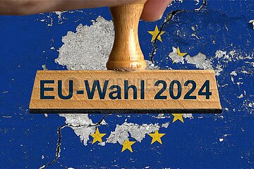 Symbolischer Stempel EU-Wahl 2024