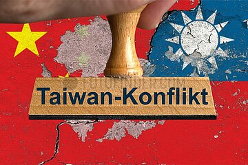 Symbolischer Stempel Taiwan-Konflikt