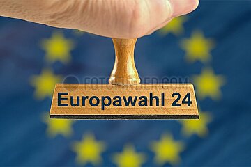 Symbolischer Stempel Europawahl 24