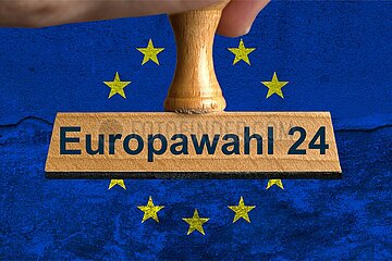 Symbolischer Stempel Europawahl 24