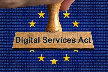 Symbolischer Stempel Digital Services Act