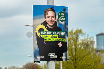 Die Gruenen Wahlplakat in Schleswig