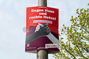 Die Linke Wahlplakat in Schleswig