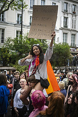 Demonstration für lesbische Sichtbarkeit in Paris